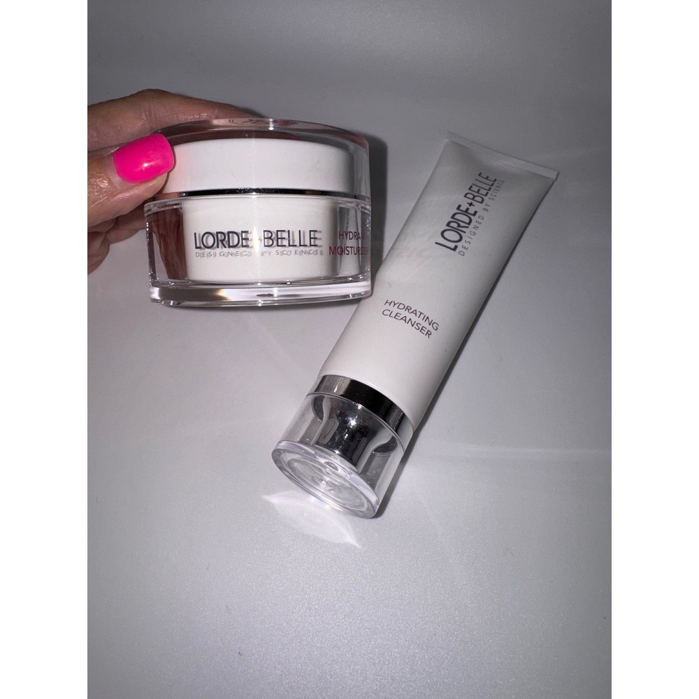 Lorde + Belle Skincare Set Hydra-V Moisturizer & Hydrating Cleanser 3.4oz NWT